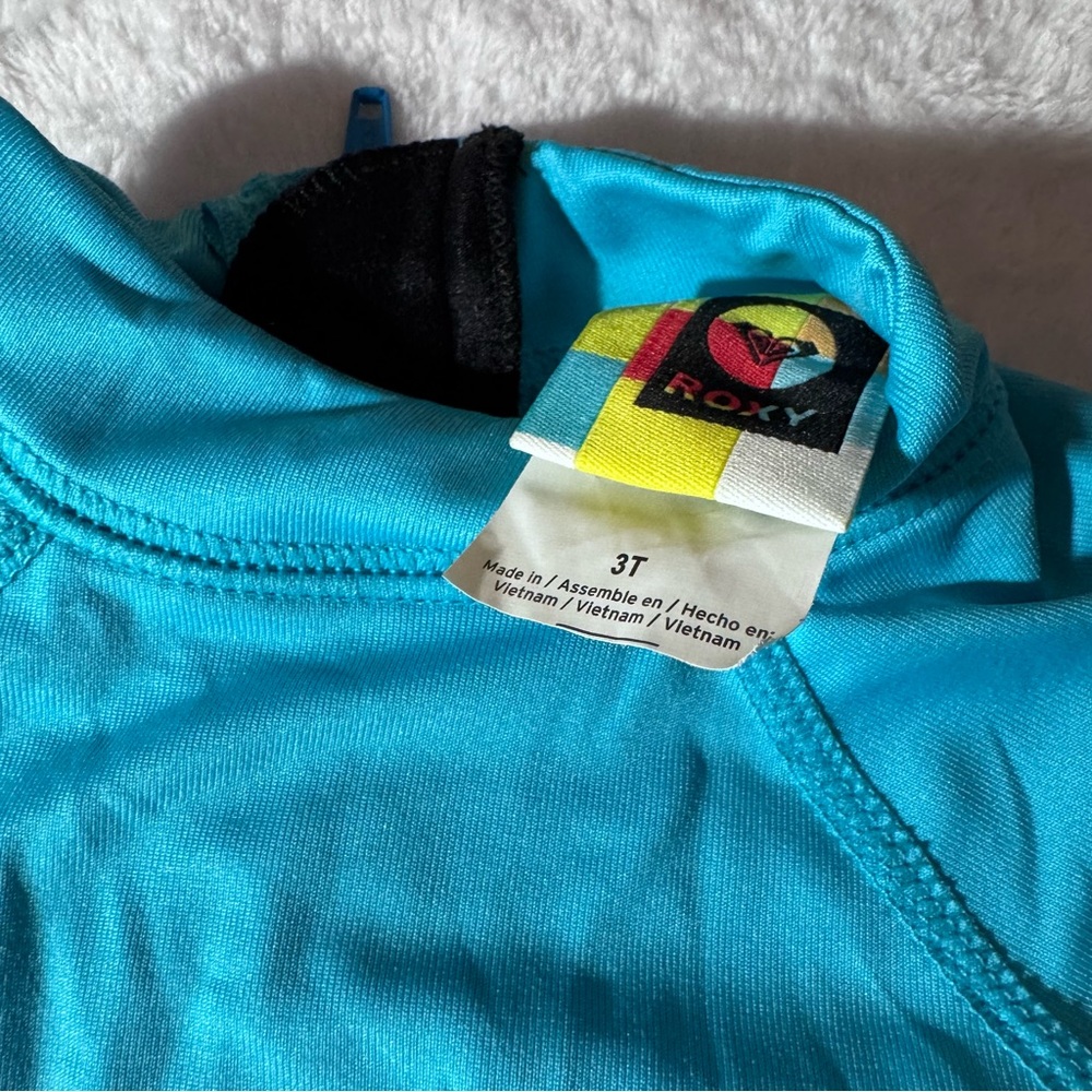 Roxy Blue and White Rashguard Swim Top - Picture 5 of 5